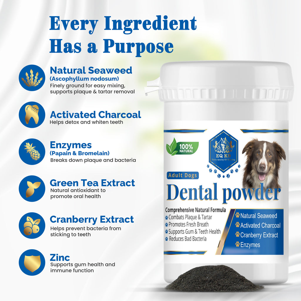 EQ K9 Dental Powder for Dogs | Natural Plaque & Tartar Remover | 70g image 2