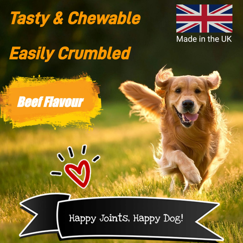 EQ K9 Hip & Joint Supplement for Dogs | 120 Chewable Tablets | Beef Flavour image 3