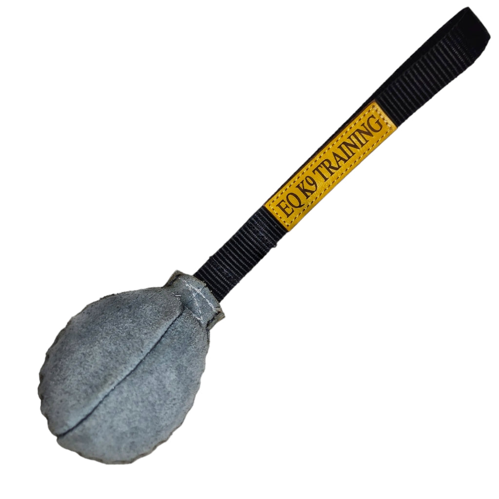 EQ K9 Leather Dog Ball with Handle for Medium to Large Dogs image 0