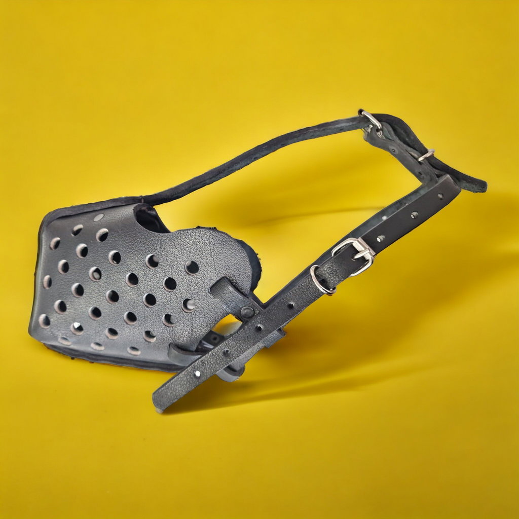 EQ K9 Leather Muzzle for Defence, Training, Police Dogs image 2