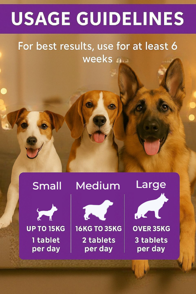 EQ K9 Calming Care for Dogs | 120 Chewable Tablets | Beef Flavour image 3