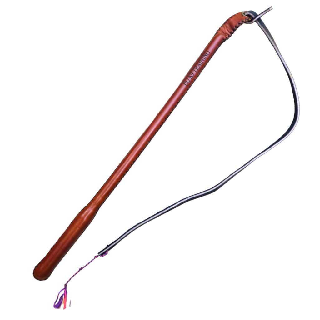 EQ K9 Agitation Whip - 55cm - Handmade Leather - For IGP-Schutzhund-Police Sport image 0