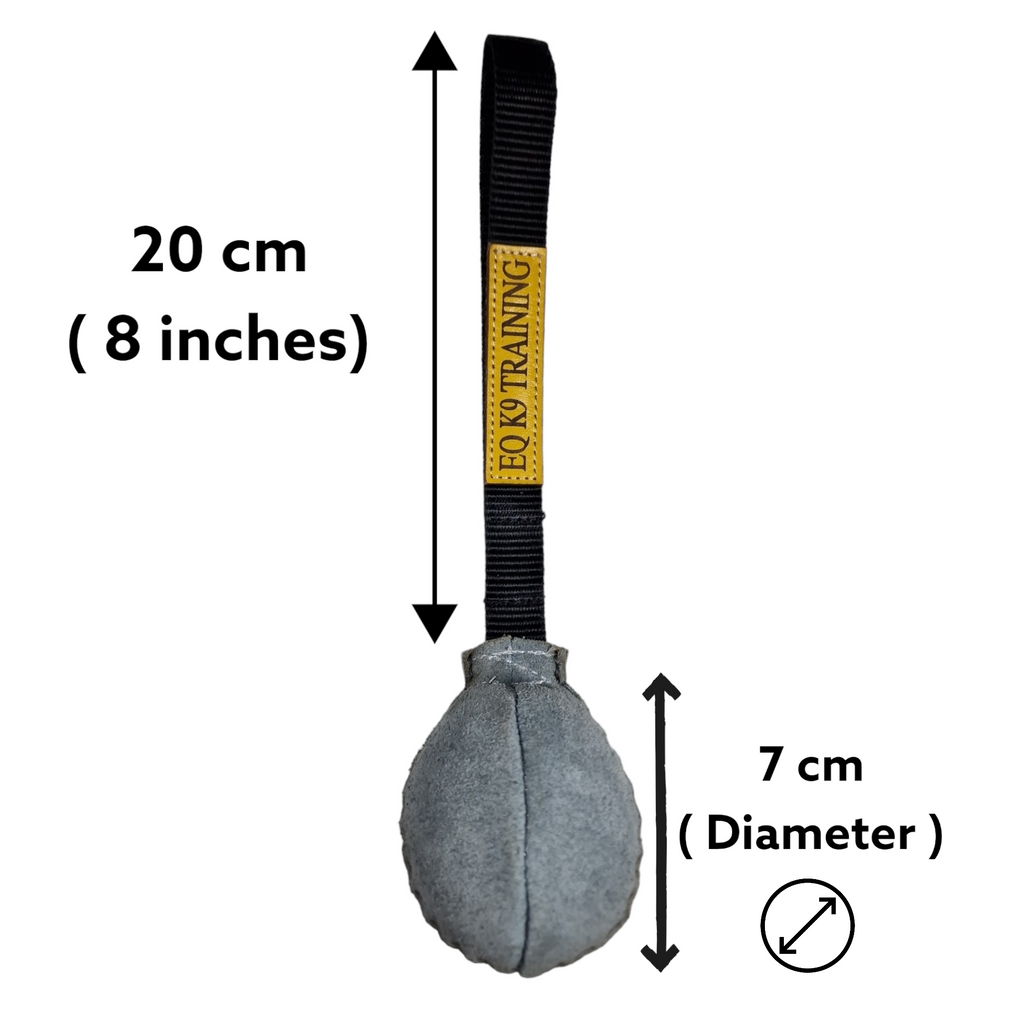 EQ K9 Leather Dog Ball with Handle for Medium to Large Dogs image 2